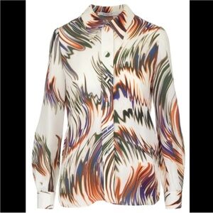 Givenchy silk blouse with covered buttons, new condition